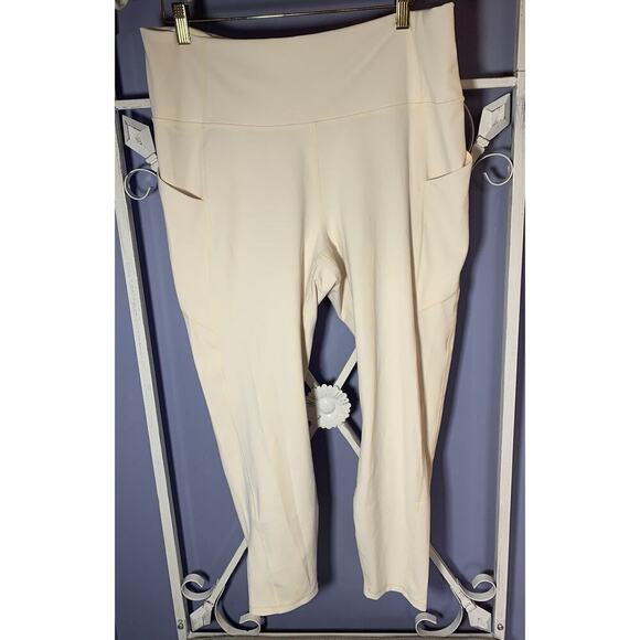 Pure luxe By Fabletics Woman’s Leggings Cream 1X Work Out Comfy - Picture 1 of 4